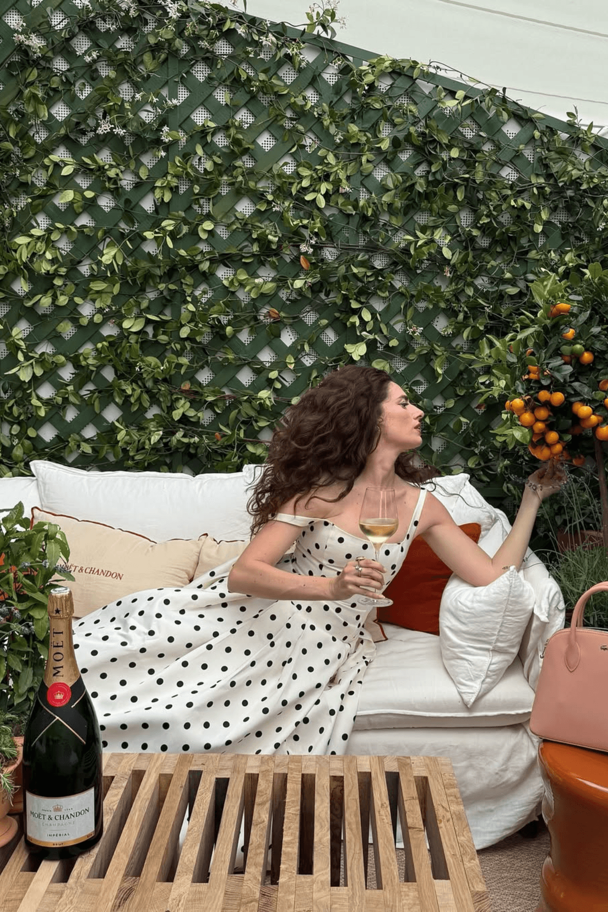 Polka Dot Square Neck A-Line Midi Dress