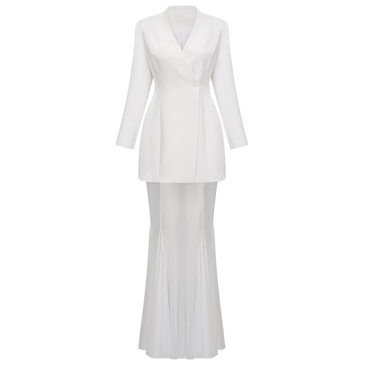 Enora Barrel Design Jacket & Skirt Set