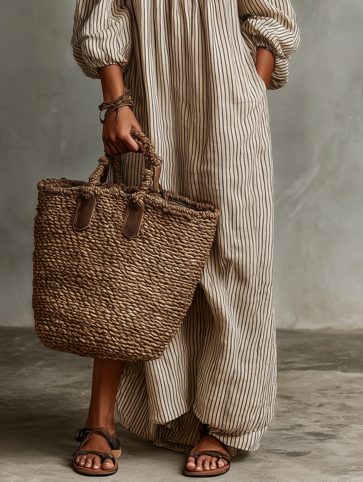 Casual Linen Blend Off‑The‑Shoulder Jumpsuit