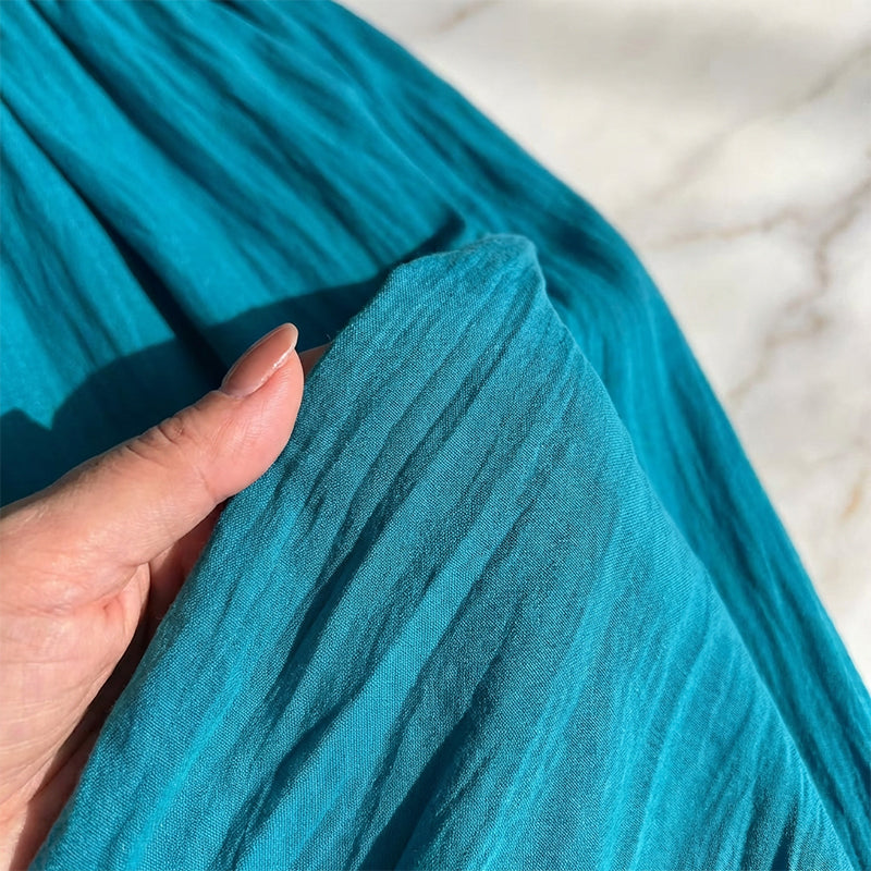 Chic Solid Color Two-Piece Outfit, V-Neck Blouse & High Waist Wide Pants