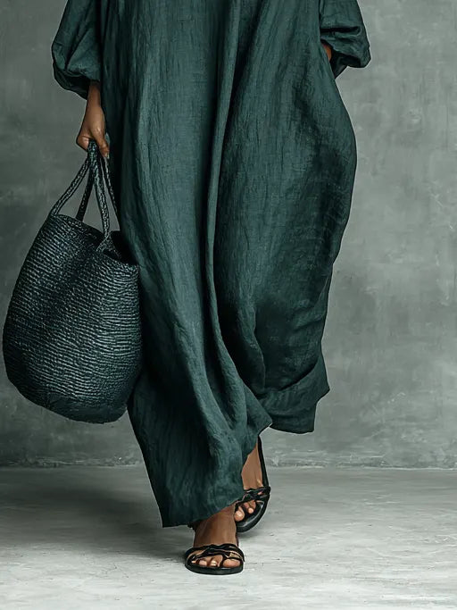 Premium Linen Maxi Dress