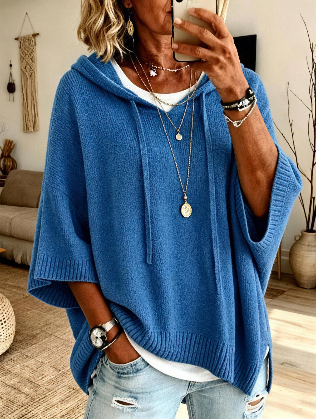 Cozy Chic Hooded Knit Sweater