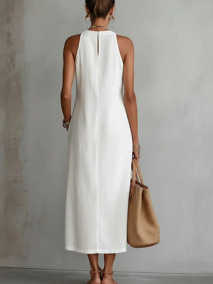 OFF-SHOULDER MAXI DRESS WITH SLIT